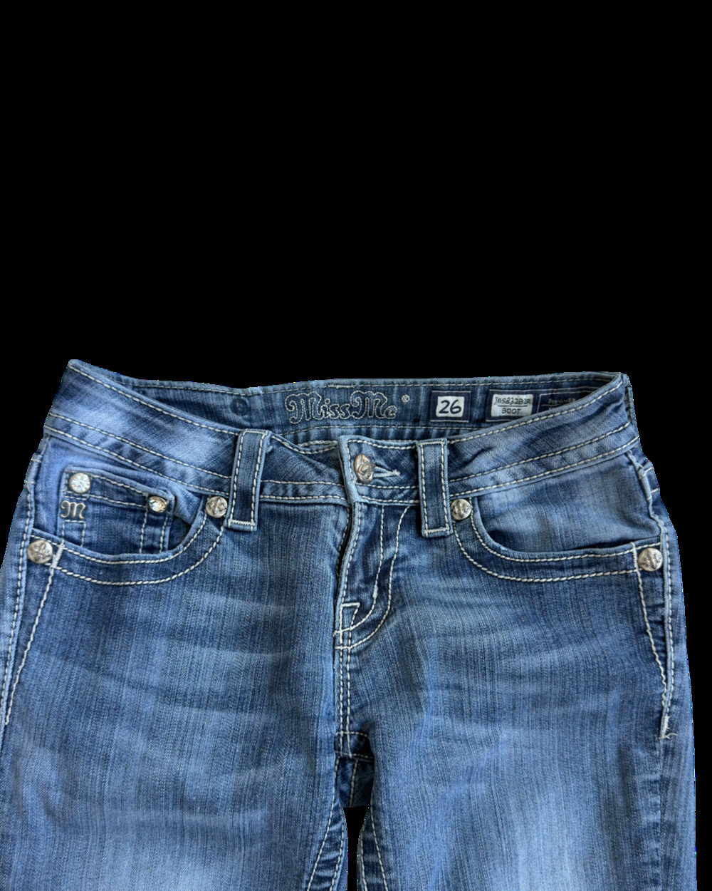 Miss Me Jeans size 26 Medium Wash Signature Bootcut - Picture 4 of 8
